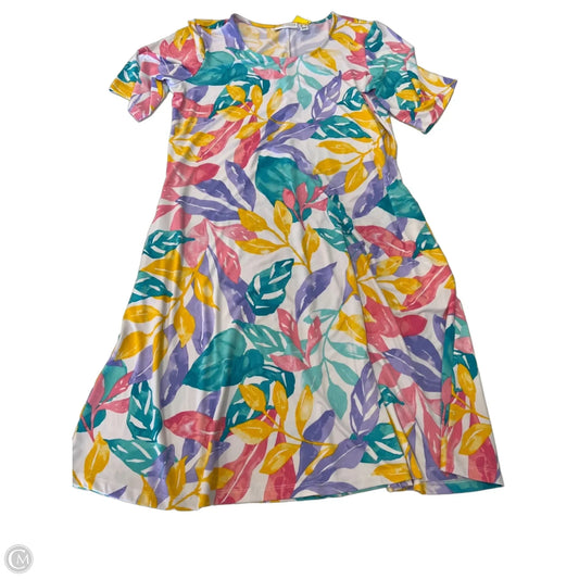 Dress Casual Midi By Susan Graver In Tropical Print, Size: M