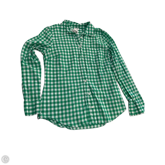 Top Long Sleeve By J. Crew In Plaid Pattern, Size: S