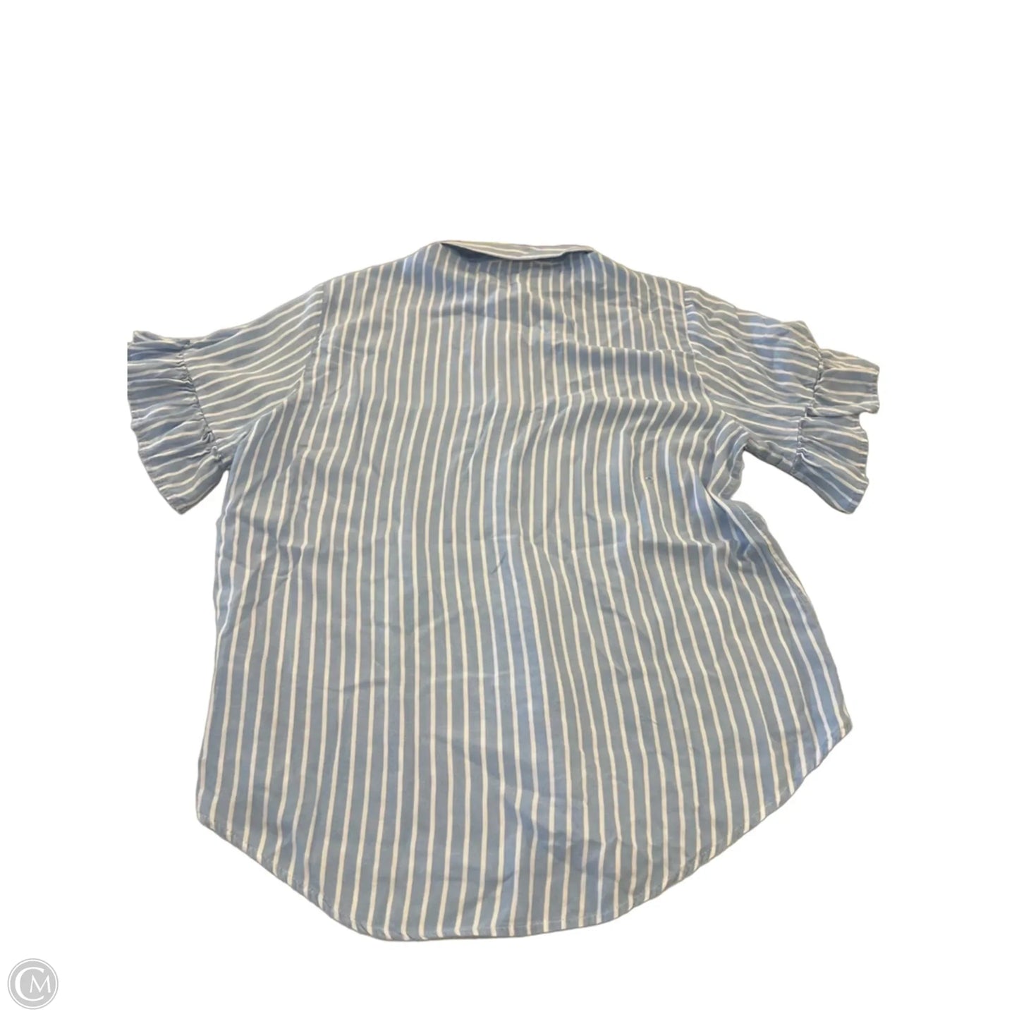Top Short Sleeve By Beachlunchlounge In Blue & White, Size: M