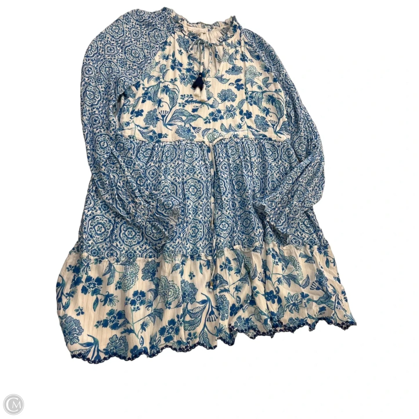 Dress Casual Midi By House Of Harlow In Blue & White, Size: M