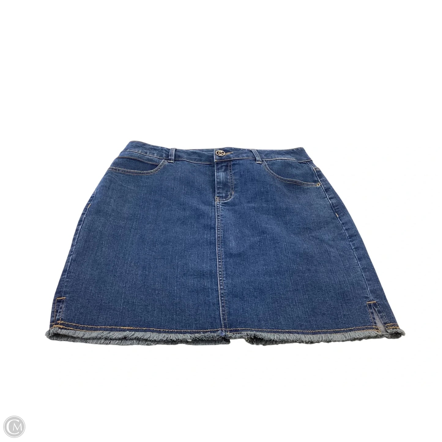 Skirt Mini & Short By Versona In Blue Denim, Size: 8
