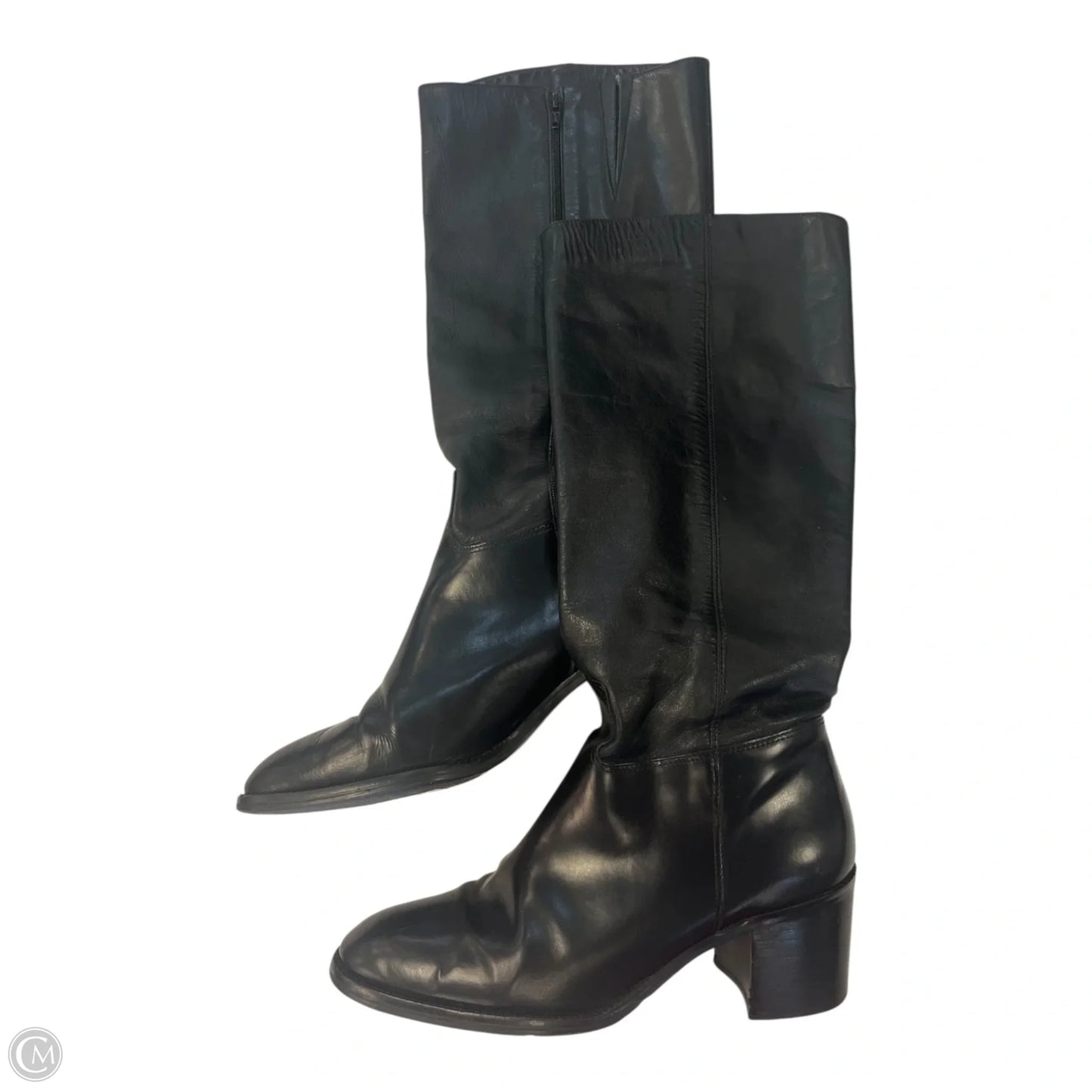 Boots Leather By Etienne Aigner In Black, Size: 8.5