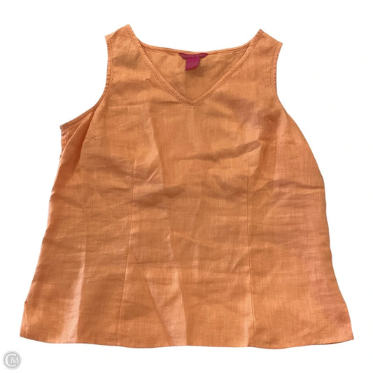 Top Sleeveless By Sunny Leigh In Orange, Size: L