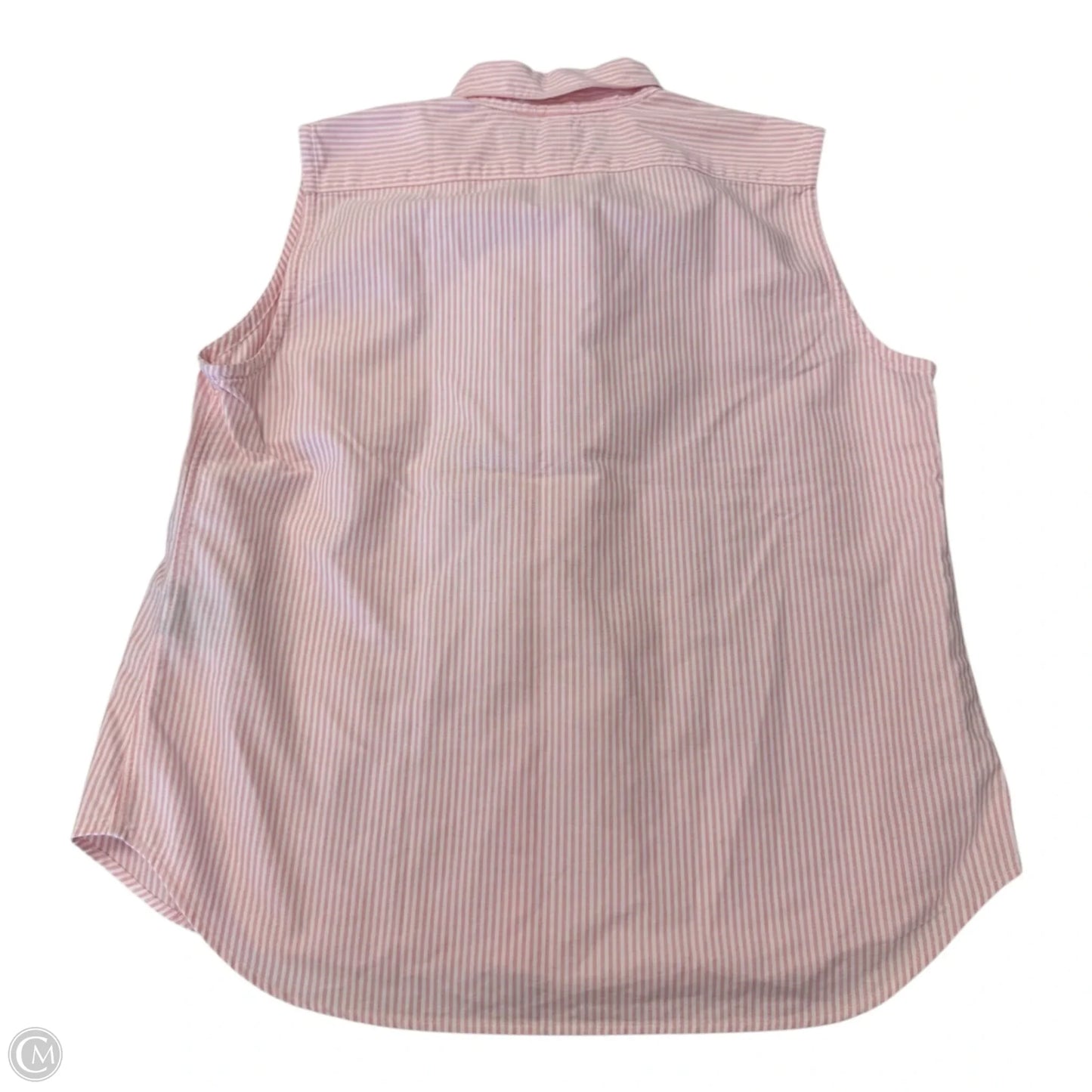 Top Sleeveless By Ralph Lauren In Pink & White, Size: 12