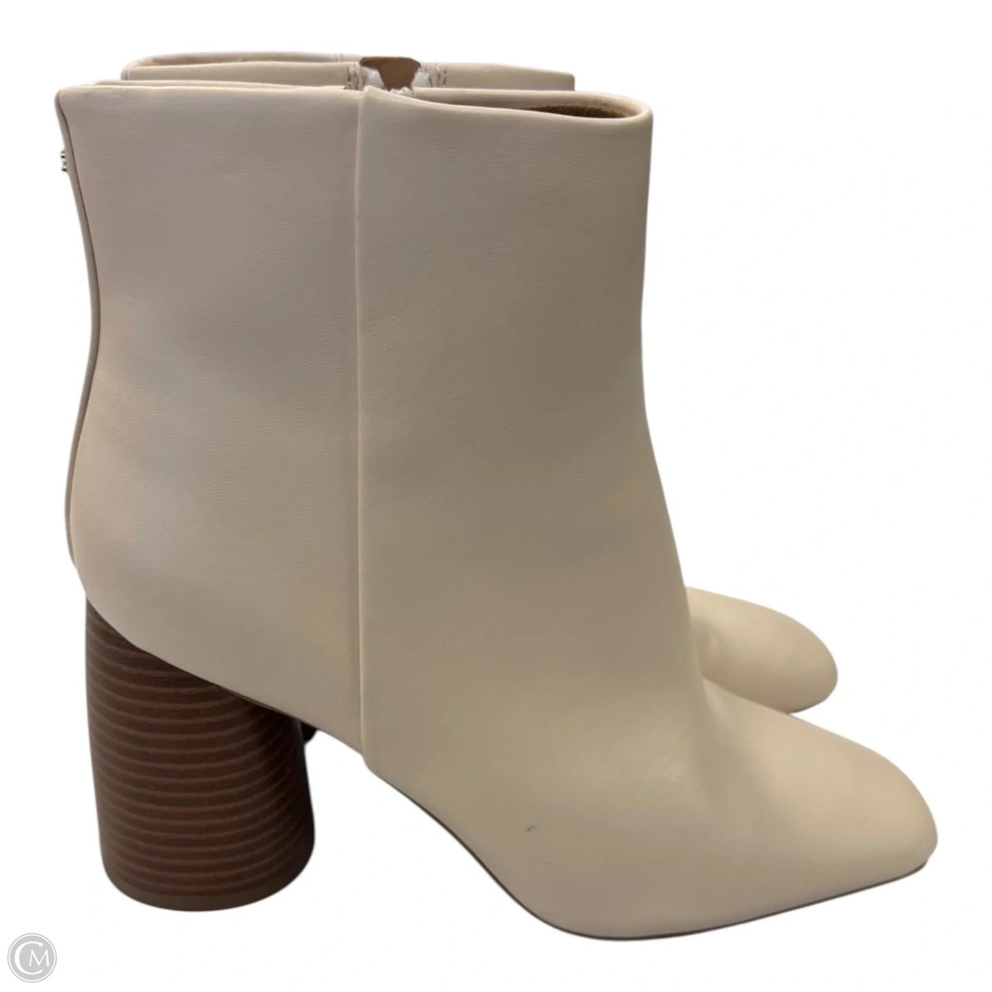 Boots Ankle Heels By Sam And Libby In Cream, Size: 8.5