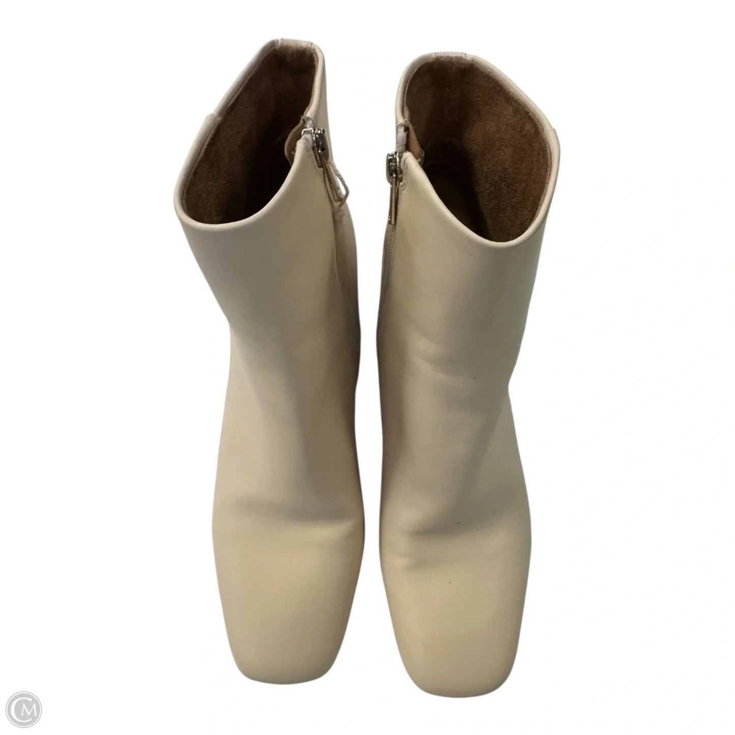 Boots Ankle Heels By Sam And Libby In Cream, Size: 8.5