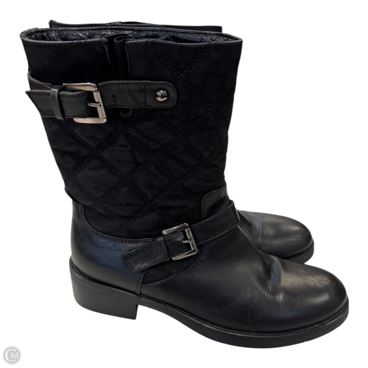 Boots Leather By Aquatalia In Black, Size: 8.5
