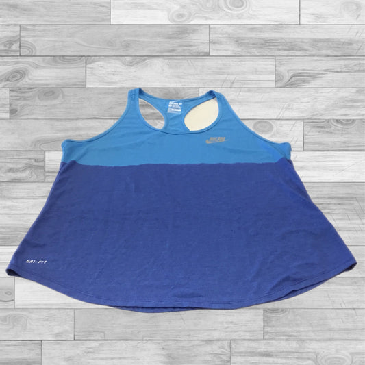 Athletic Tank Top By Nike Apparel In Blue, Size: Xl