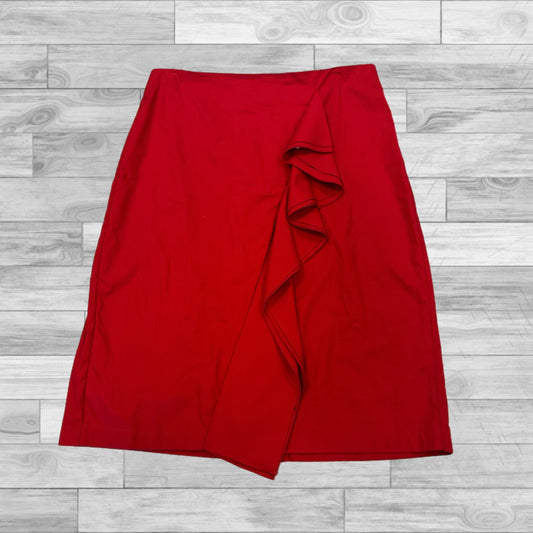 Skirt Midi By Who What Wear In Red, Size: 12