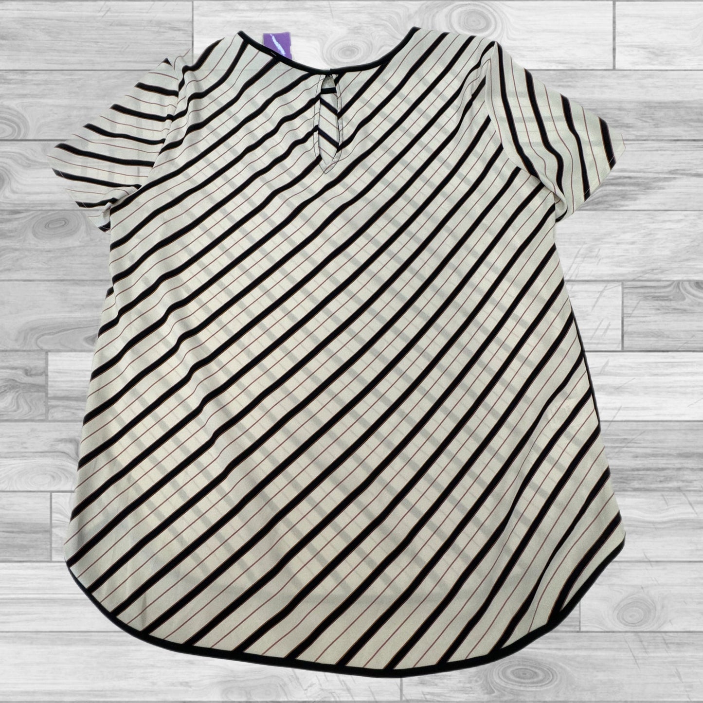 Striped Top Short Sleeve Ann Taylor, Size M