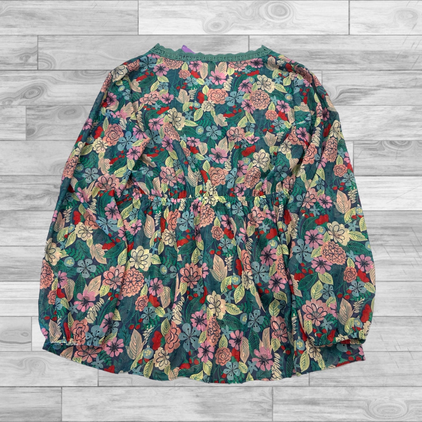 Top Long Sleeve By Matilda Jane In Floral, Size: L