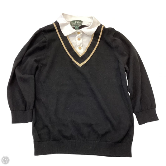 Top Long Sleeve By Ralph Lauren In Black, Size: L