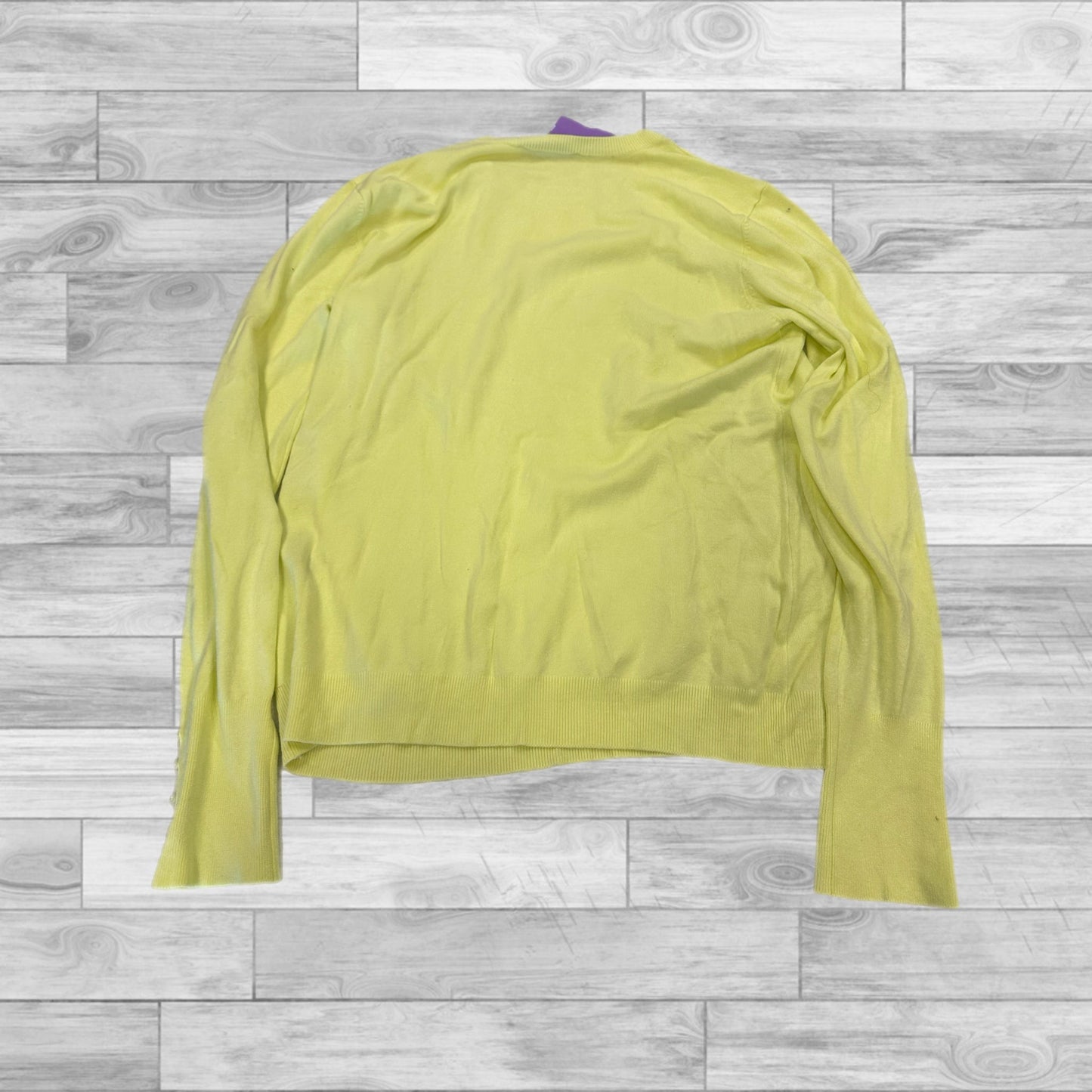 Top Long Sleeve By Zara In Yellow, Size: Xl