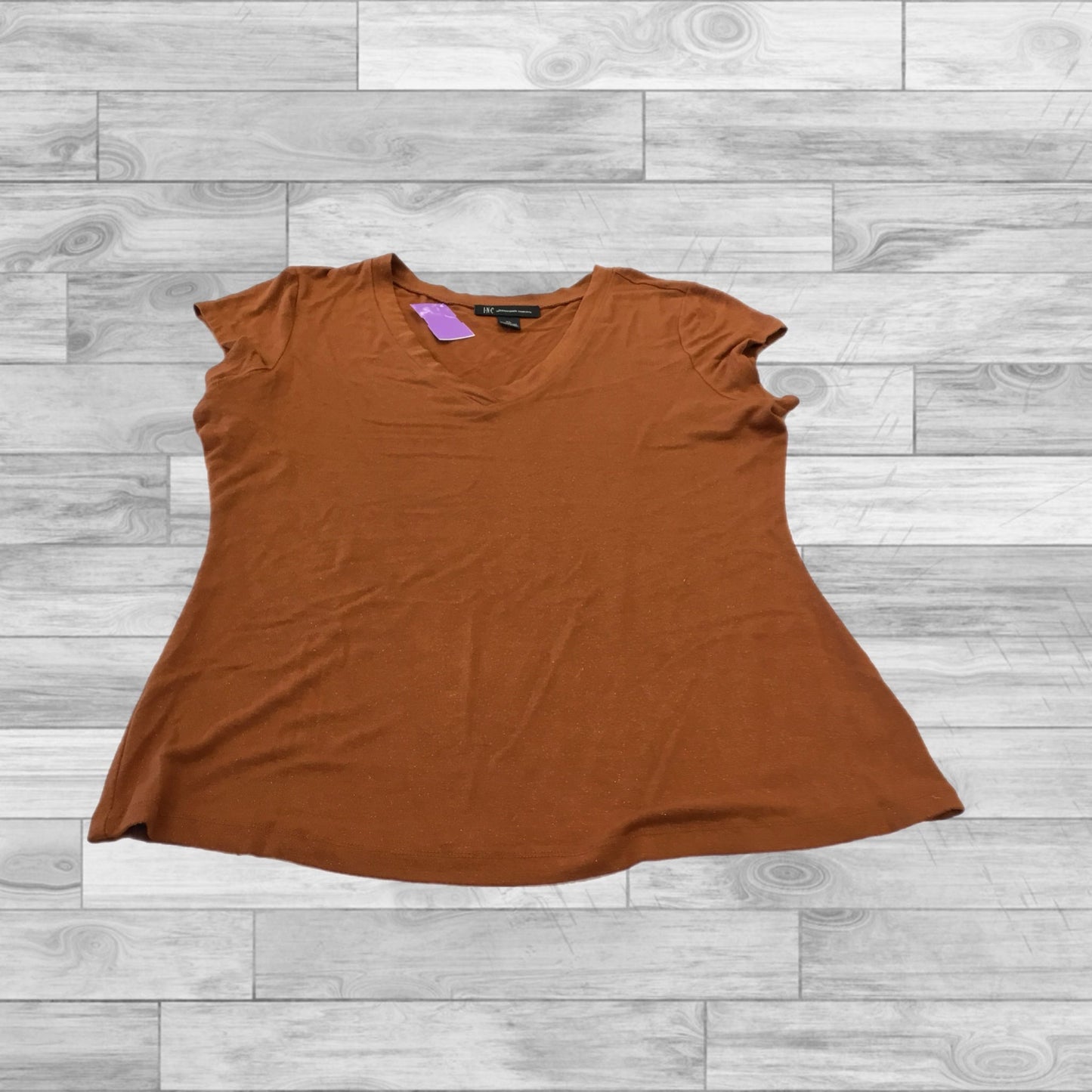 Top Short Sleeve Basic By Inc In Orange, Size: Xl