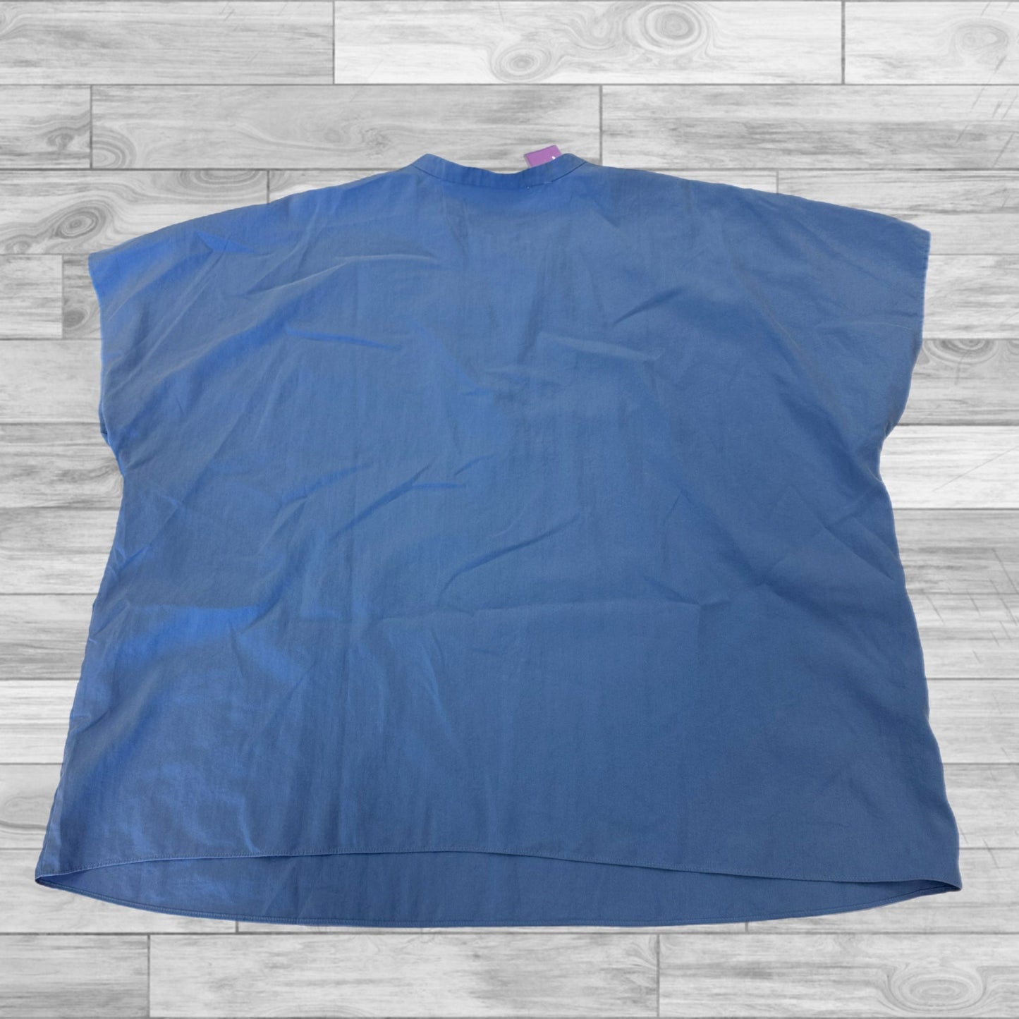 Blue Top Short Sleeve Eileen Fisher, Size Xl
