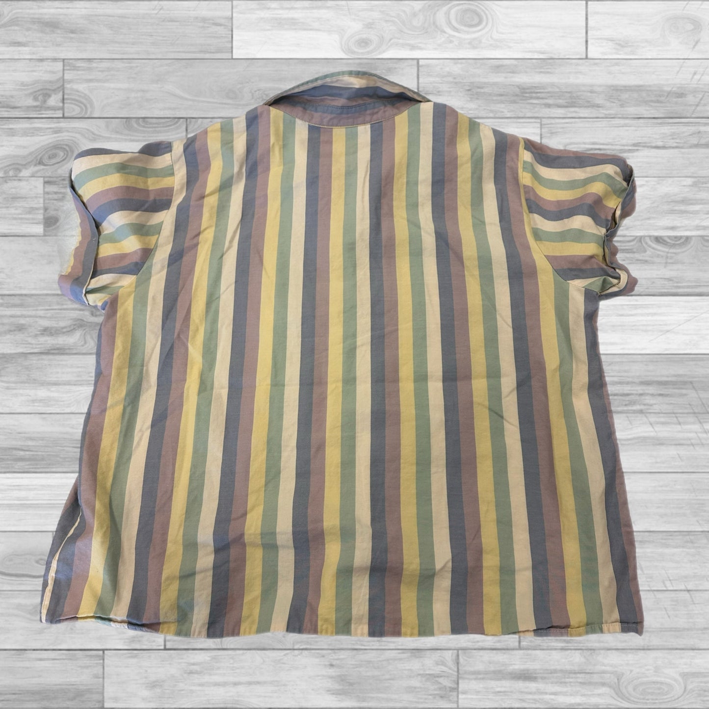 Striped Pattern Top Short Sleeve Universal Thread, Size Xl