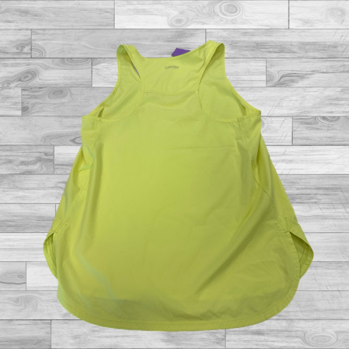 Athletic Tank Top By Calvin Klein Performance In Yellow, Size: M