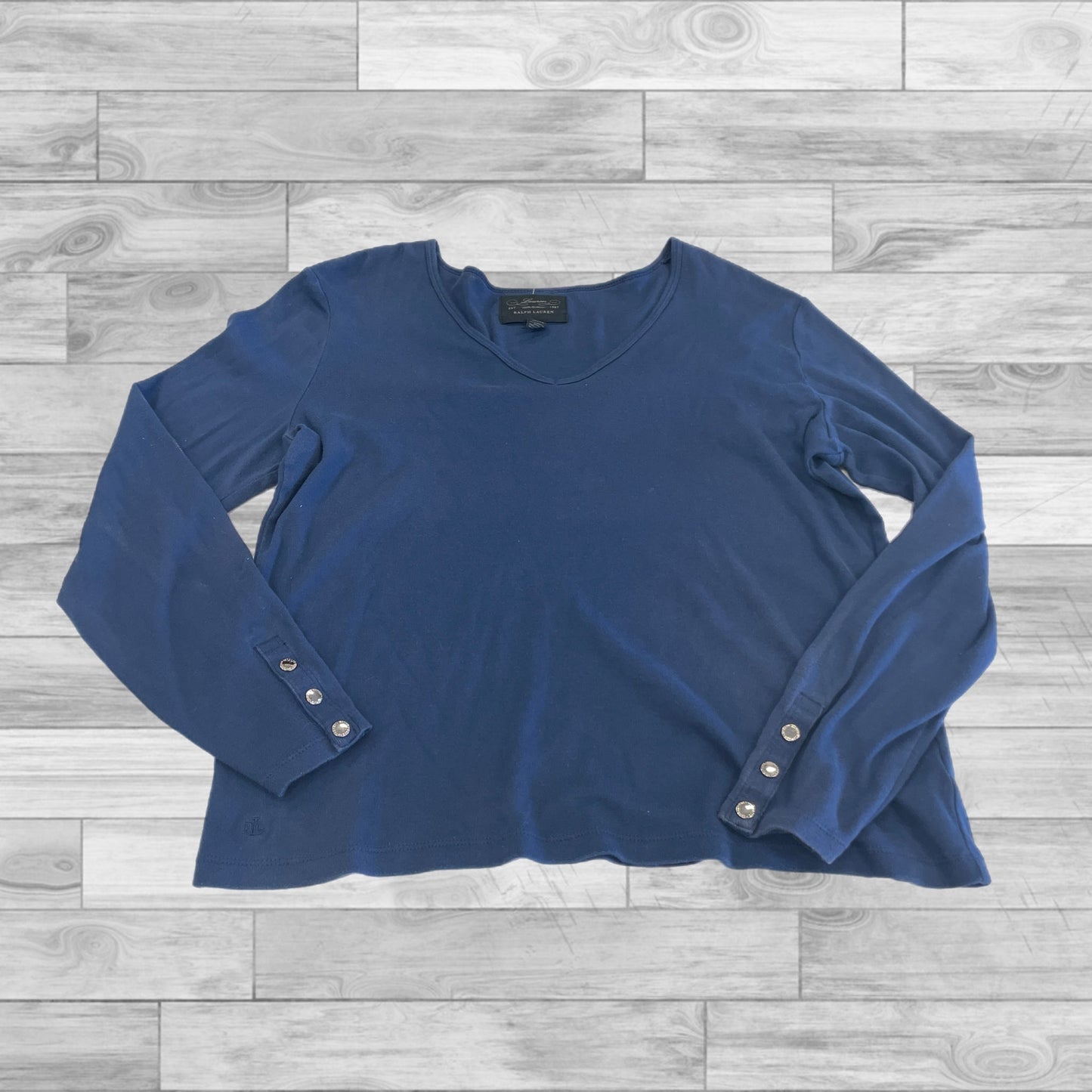 Top Long Sleeve Basic By Ralph Lauren In Navy, Size: Xl