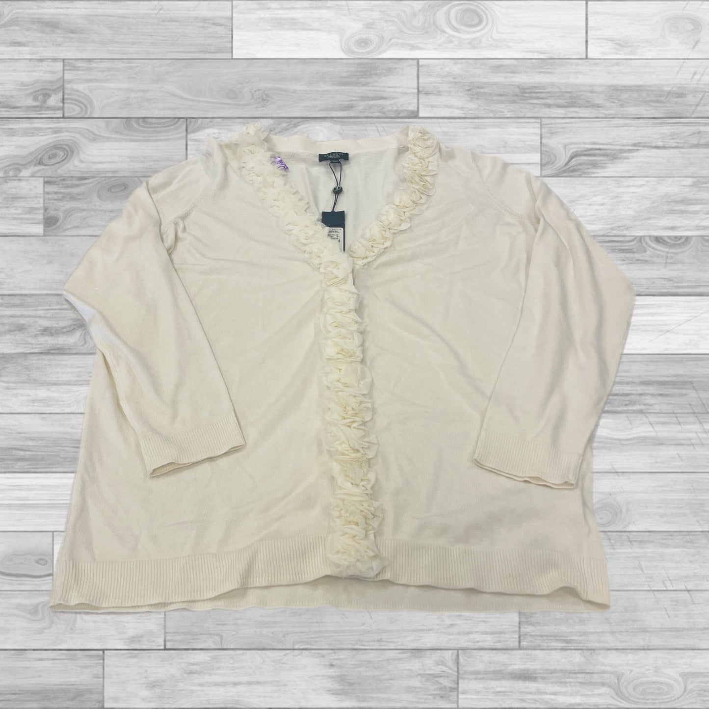 Cardigan By Talbots In Cream, Size: 2x