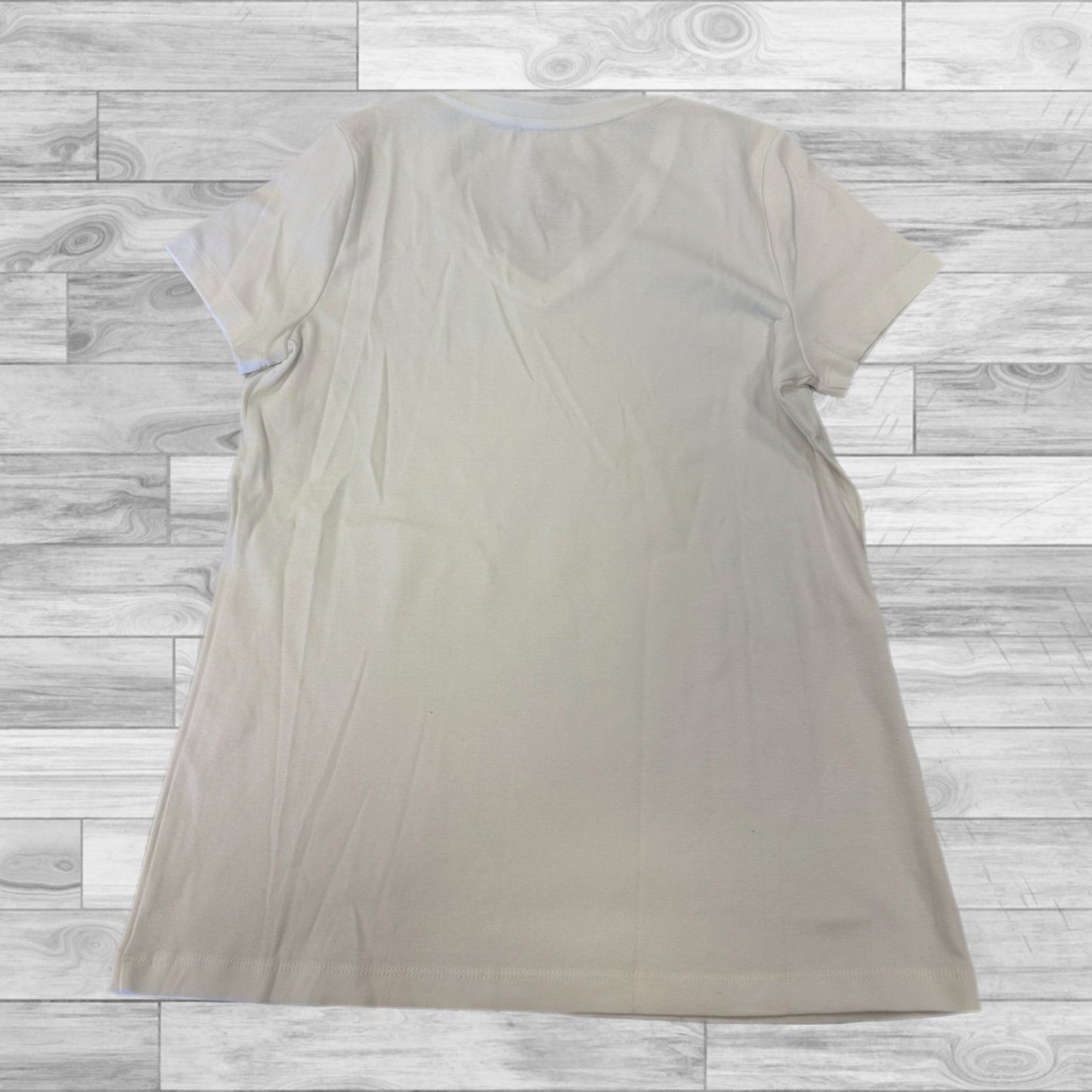 White Top Short Sleeve Basic St Johns Bay, Size M