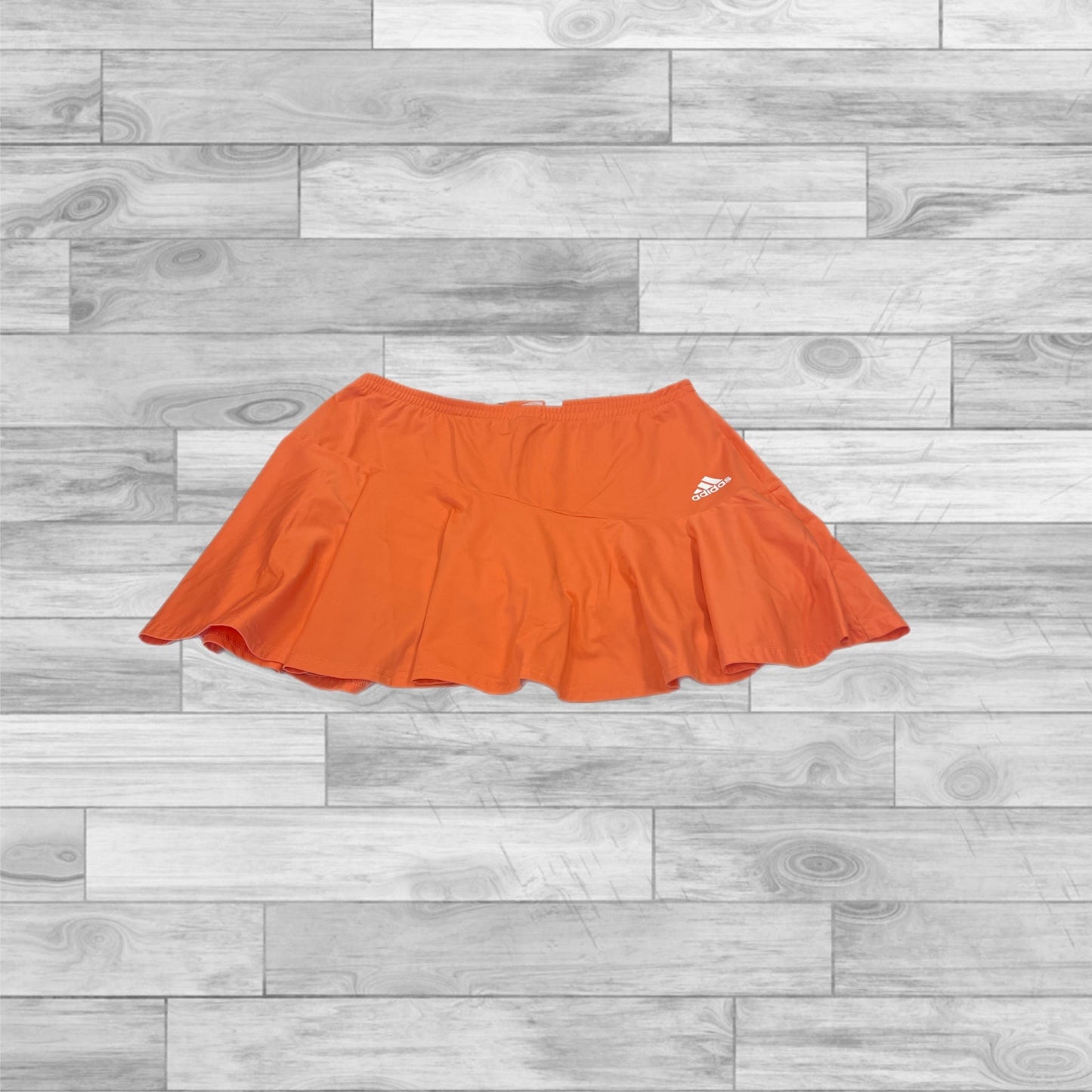 Athletic Skort By Adidas In Orange, Size: M