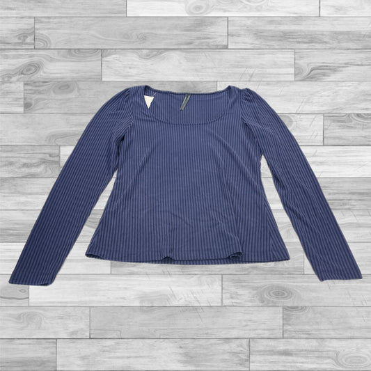 Top Long Sleeve Basic By Anthropologie In Blue, Size: S