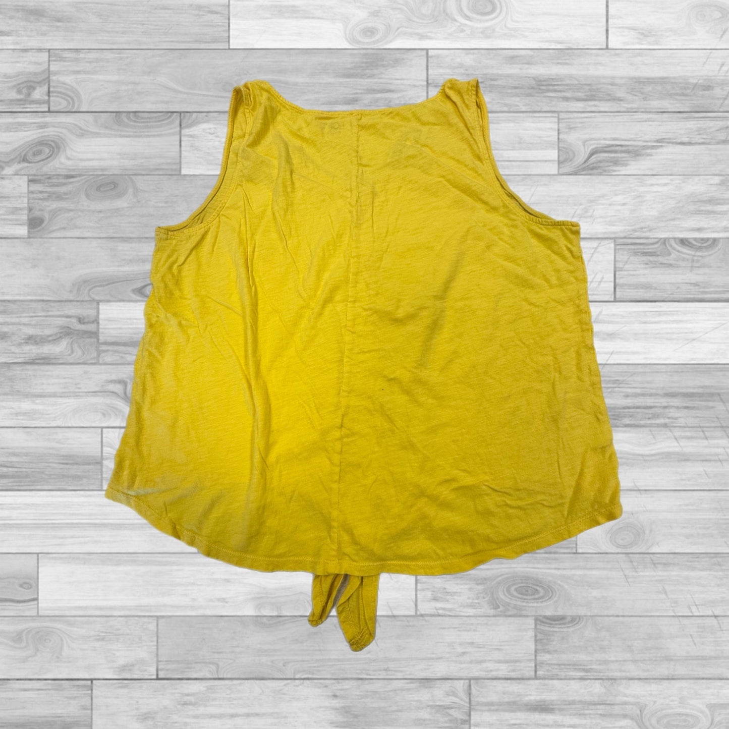 Top Sleeveless By Loft In Yellow, Size: Xl