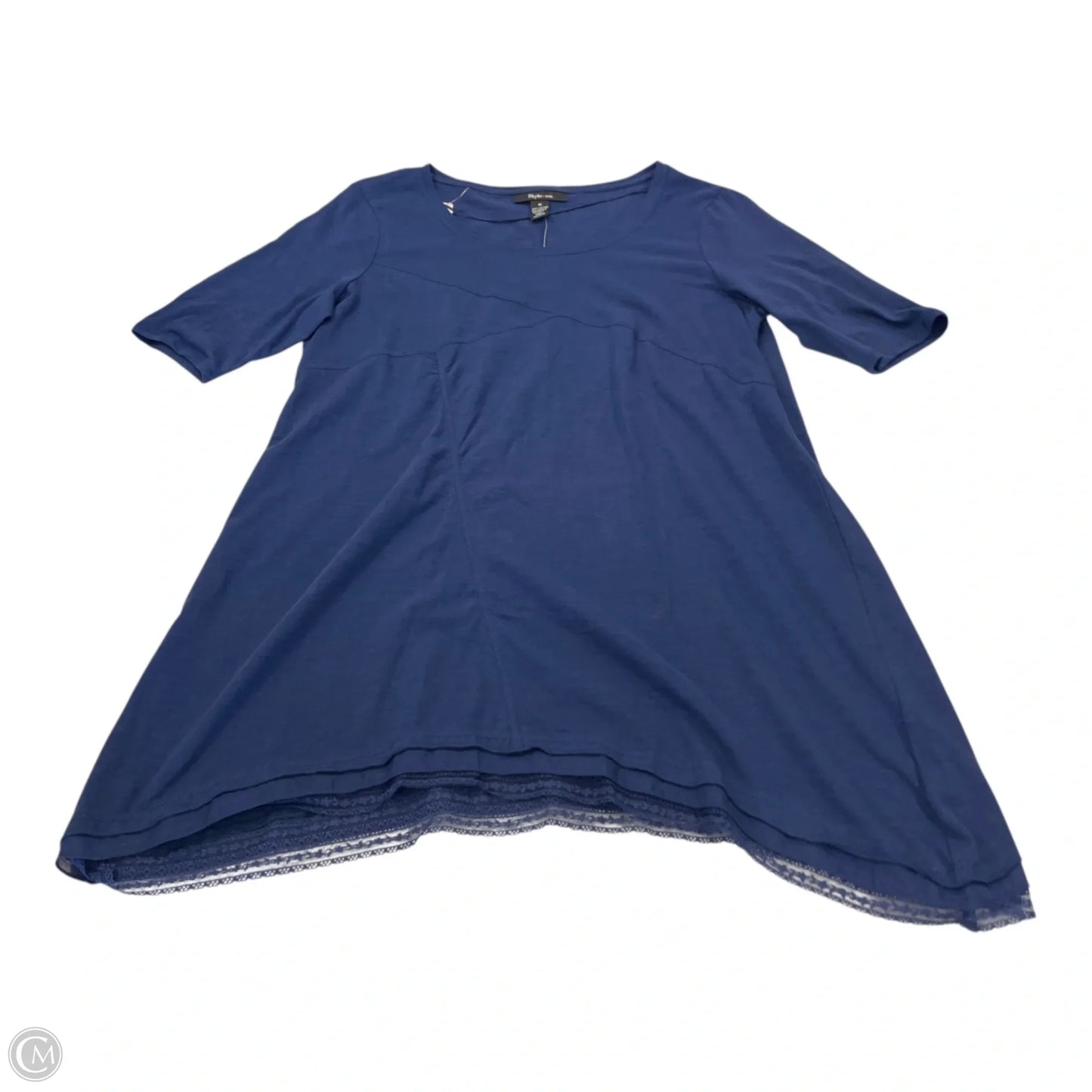 Tunic Short Sleeve By Style And Company In Navy, Size: M