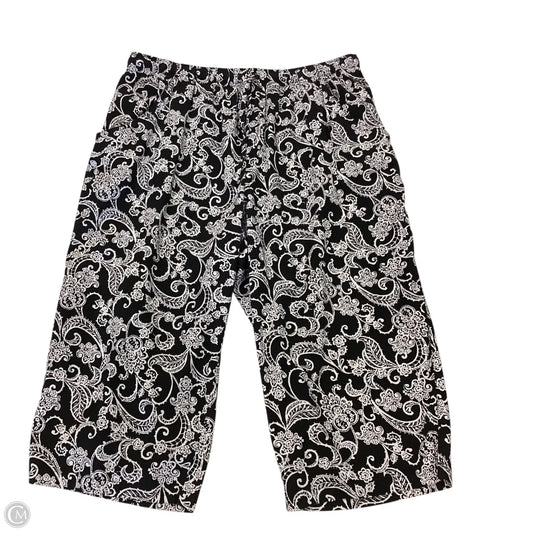 Capris By Karen Scott In Black & White, Size: Xl