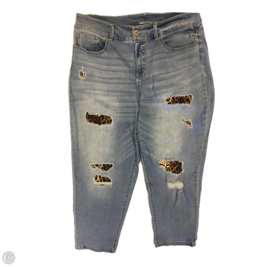Jeans Boyfriend By Inc In Blue Denim, Size: 16