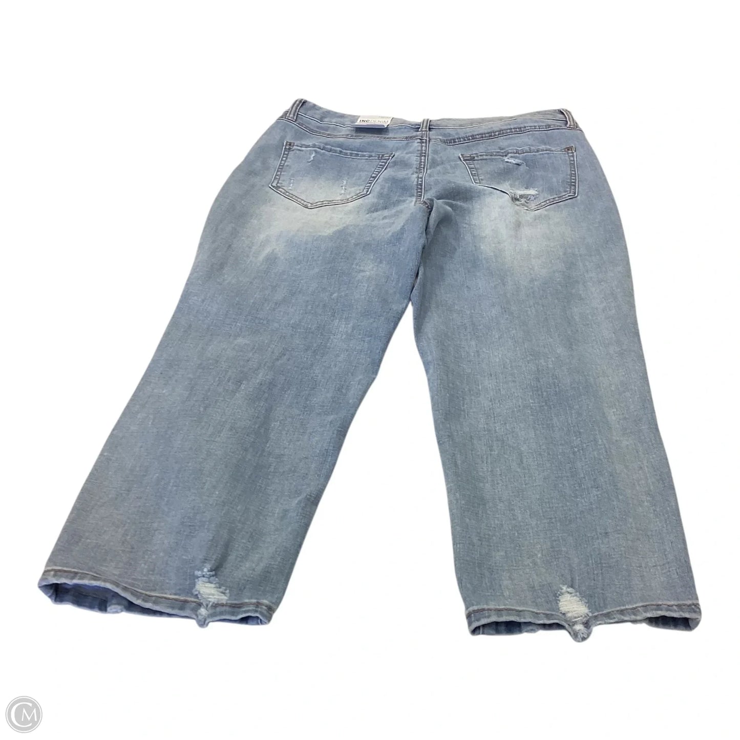 Jeans Straight By Inc In Blue Denim, Size: 16