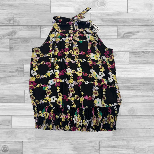 Top Sleeveless By Inc In Floral Print, Size: M