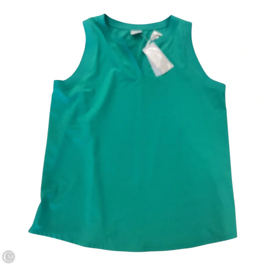 Top Sleeveless By Chicos In Green, Size: 2 (L)