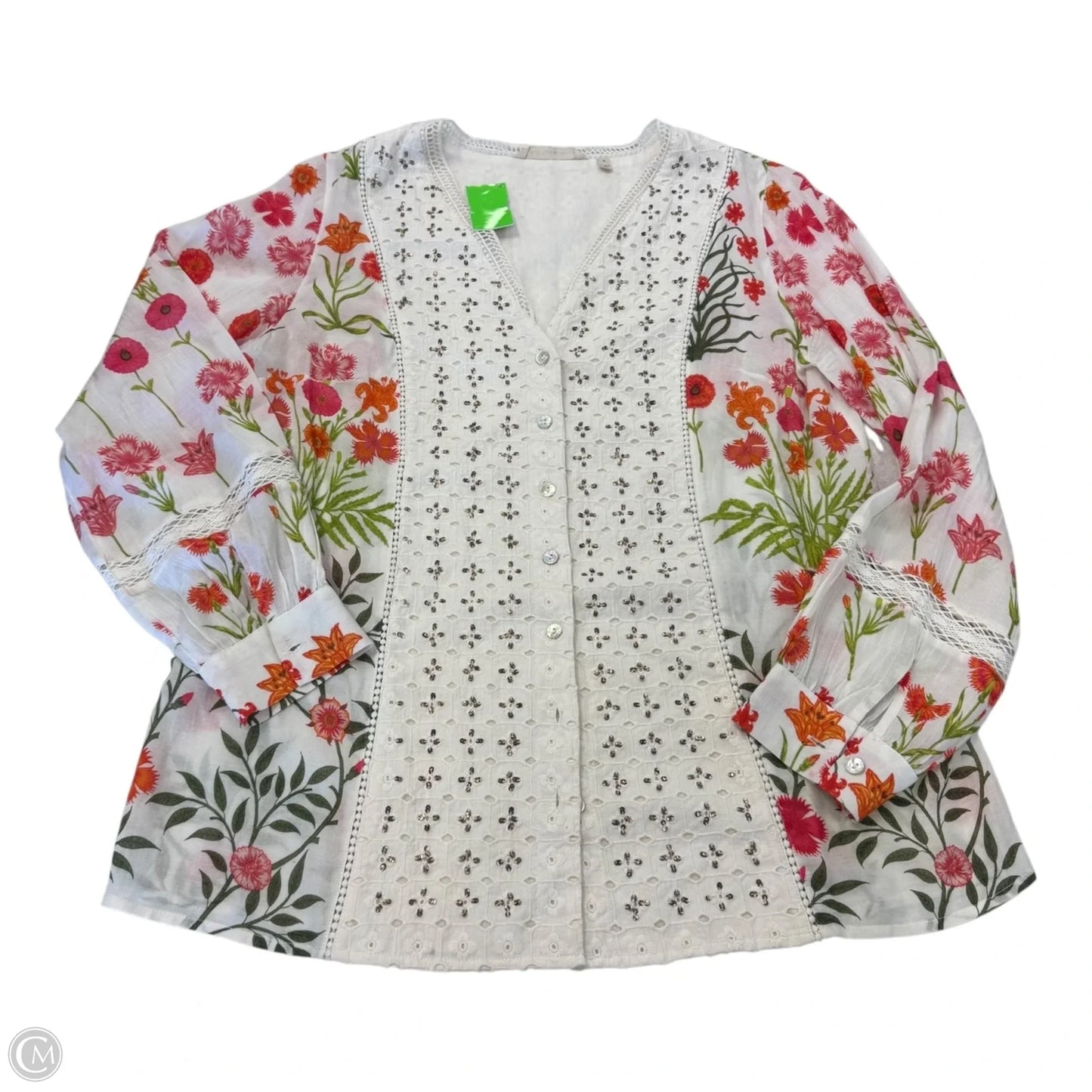 Top Long Sleeve By Soft Surroundings In Floral Print, Size: S