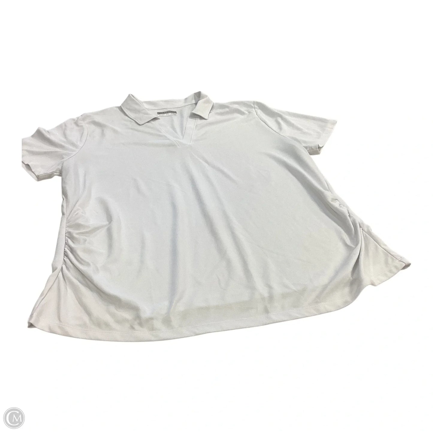 Athletic Top Short Sleeve By Clothes Mentor In White, Size: Xxl