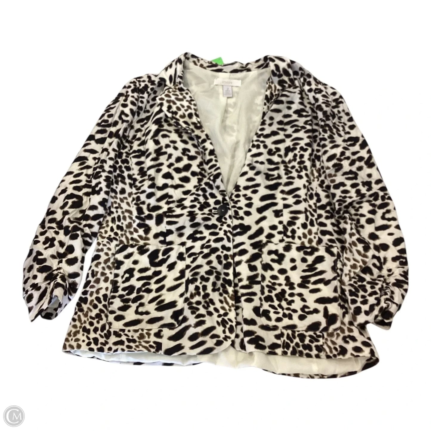 Blazer By Chicos In Animal Print, Size: L