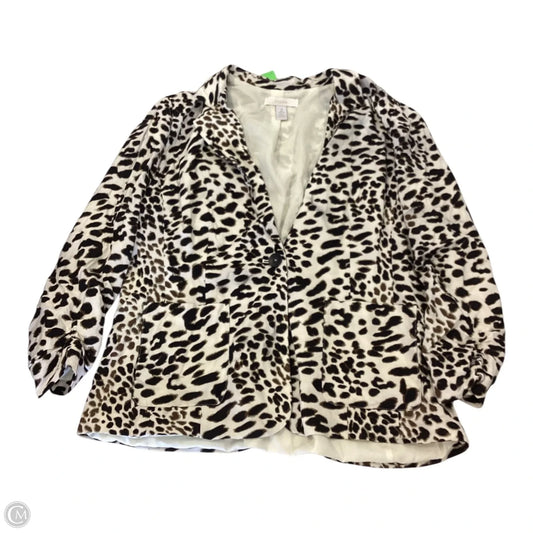 Blazer By Chicos In Animal Print, Size: L