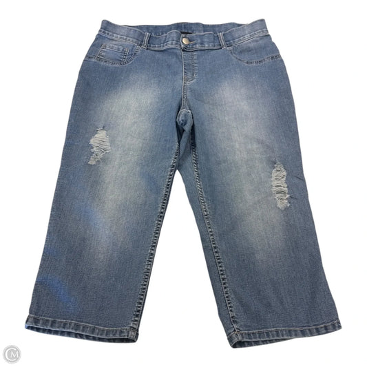 Capris By Lane Bryant In Blue Denim, Size: 18