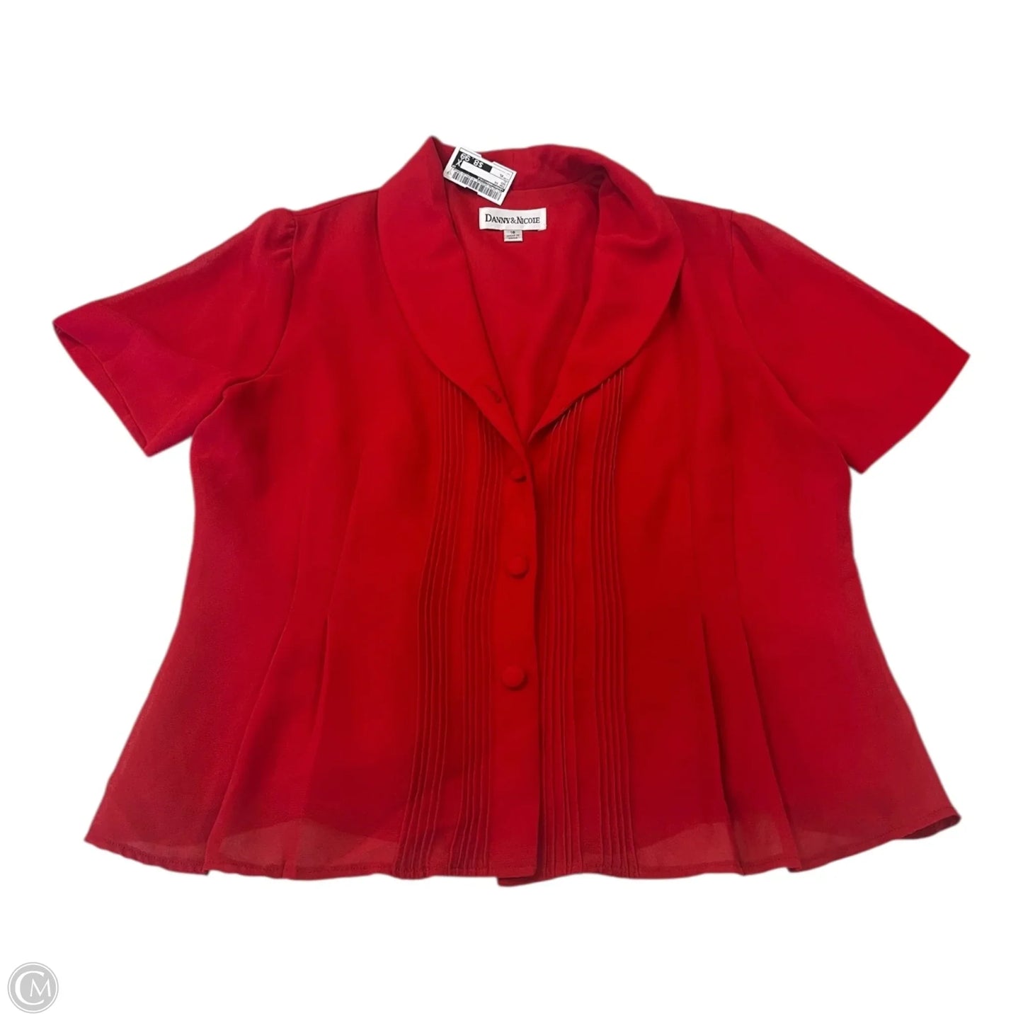 Top Short Sleeve By Dannyandnicole In Red, Size: Xl