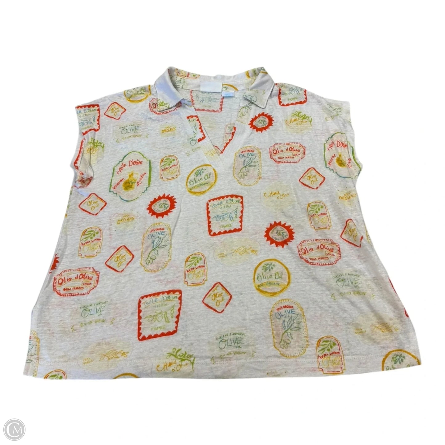 Top Short Sleeve By Cynthia Rowley In White, Size: L