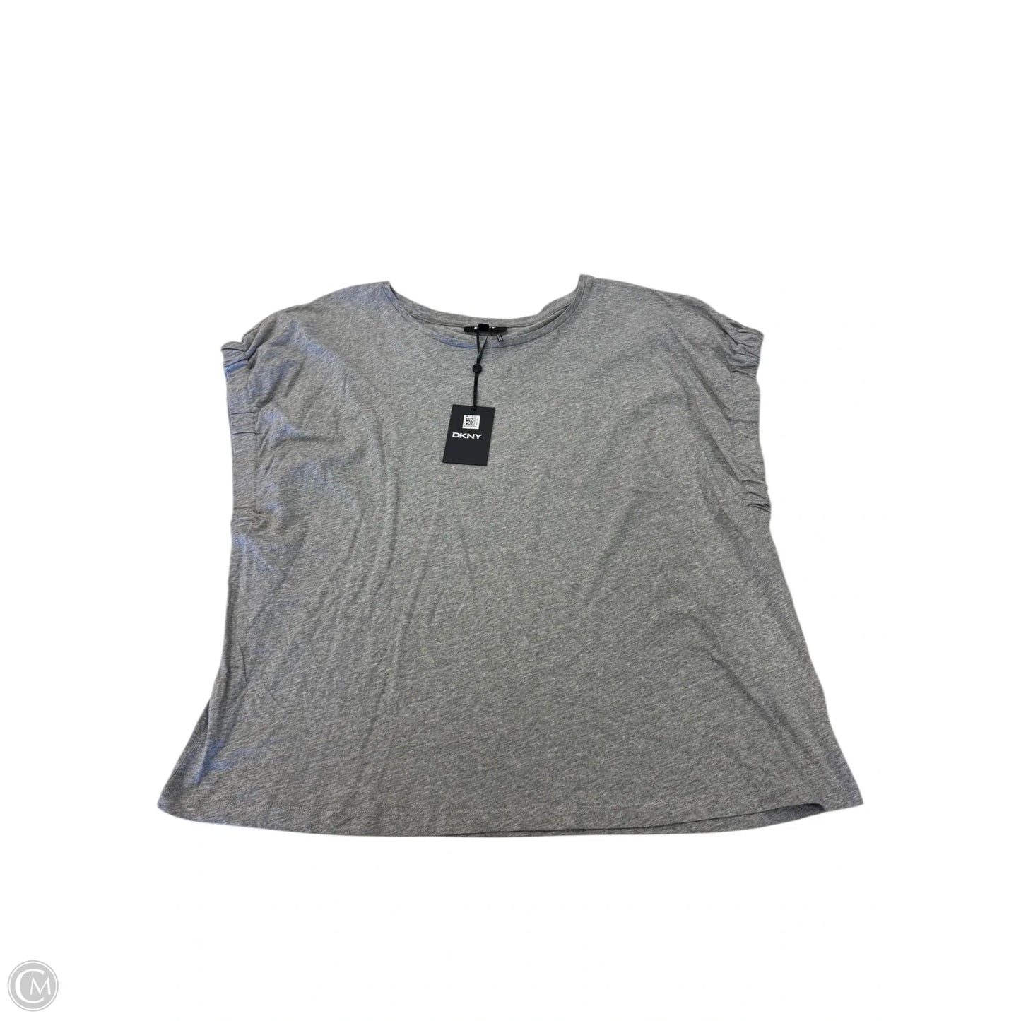 Top Short Sleeve By Dkny In Grey, Size: Xl