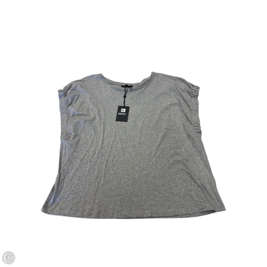 Top Short Sleeve By Dkny In Grey, Size: Xl