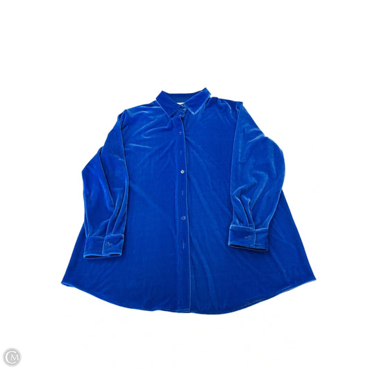 Top Long Sleeve By Soft Surroundings In Blue, Size: Xl