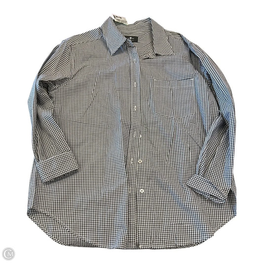 Top Long Sleeve By 7 For All Mankind In Checkered Pattern, Size: M