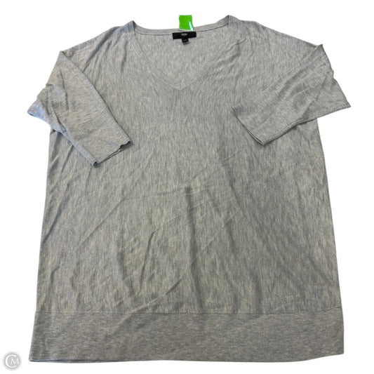 Top 3/4 Sleeve Basic By Mossimo In Grey, Size: Xxl