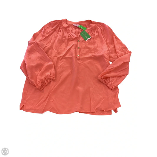 Top Long Sleeve Designer By Lilly Pulitzer In Orange, Size: Xl