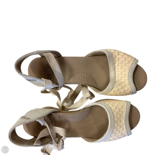 Sandals Designer By Ugg In Tan, Size: 5