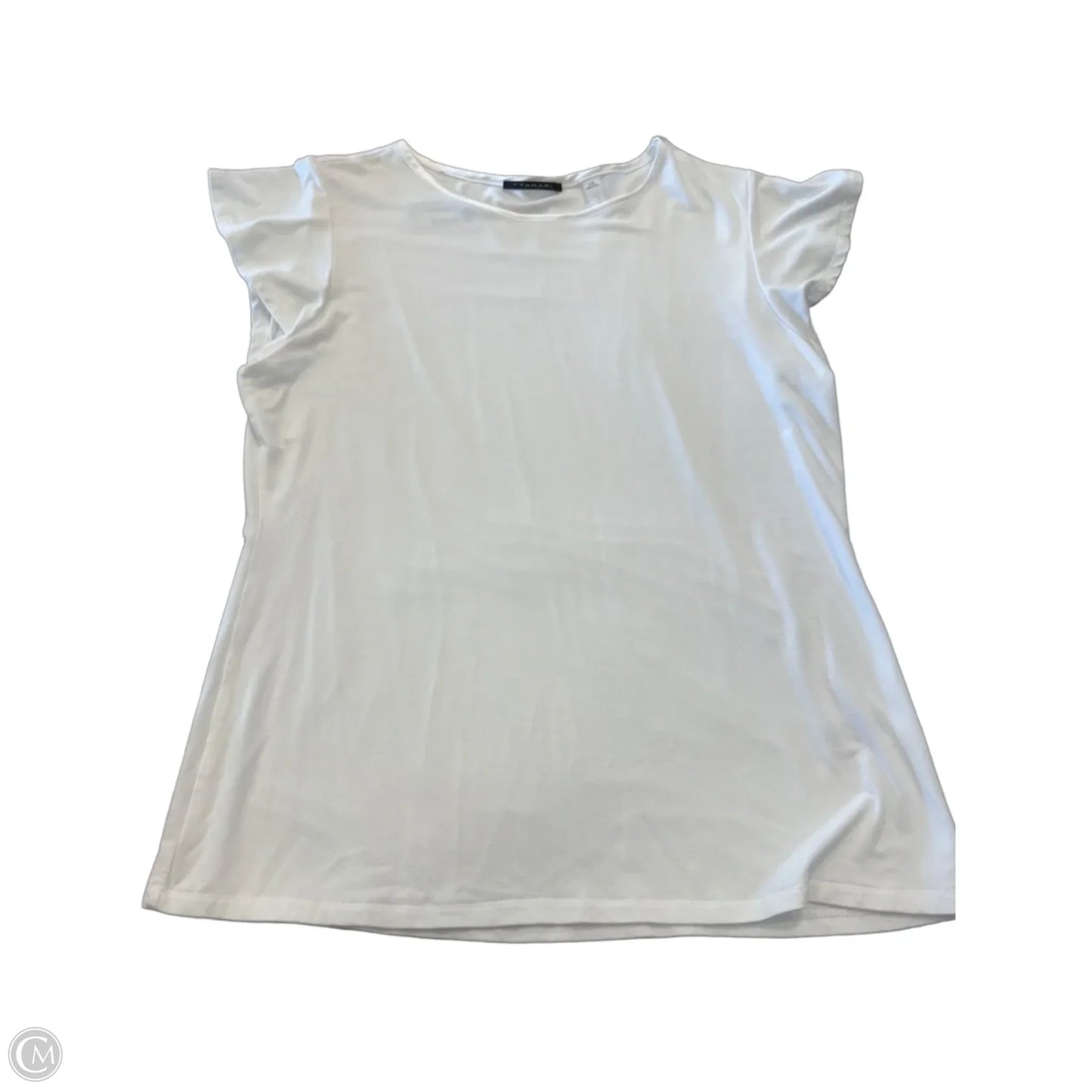 Top Short Sleeve By Tahari In White, Size: L