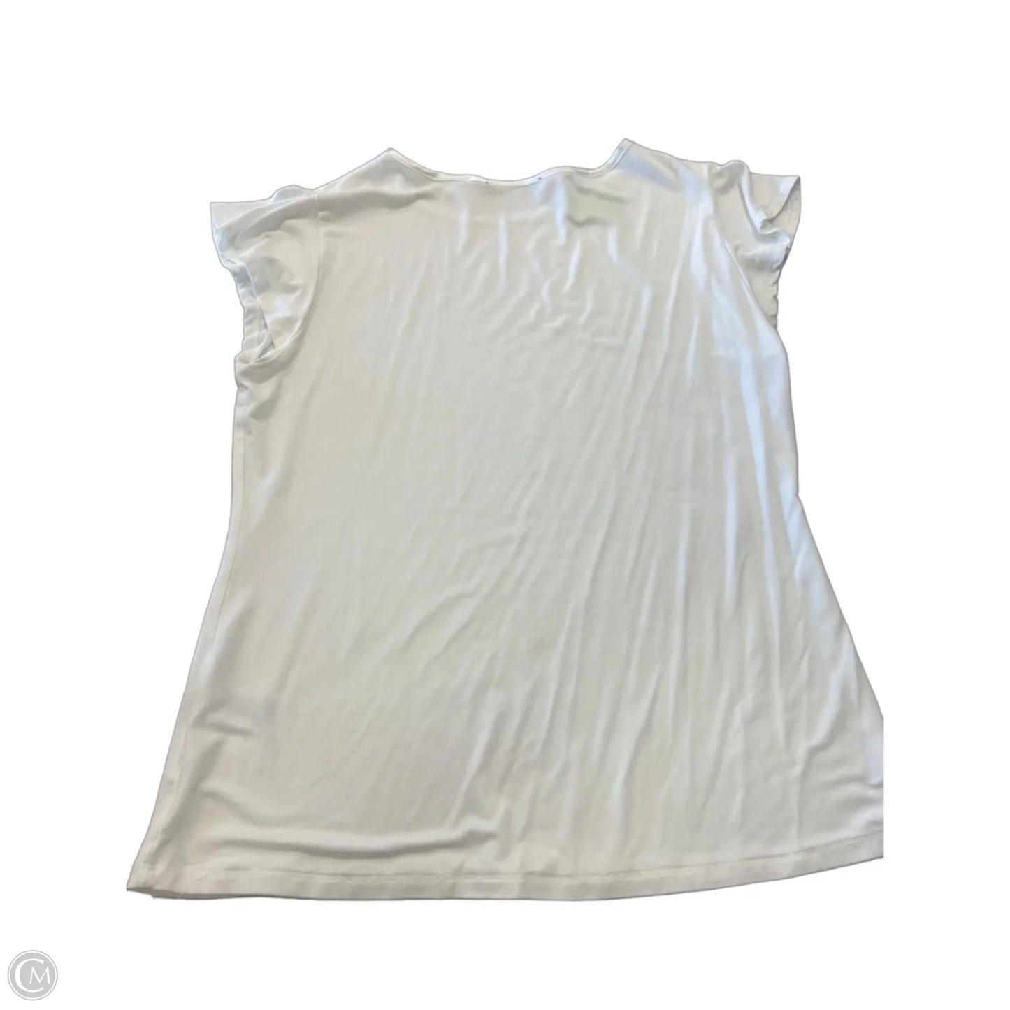 Top Short Sleeve By Tahari In White, Size: L