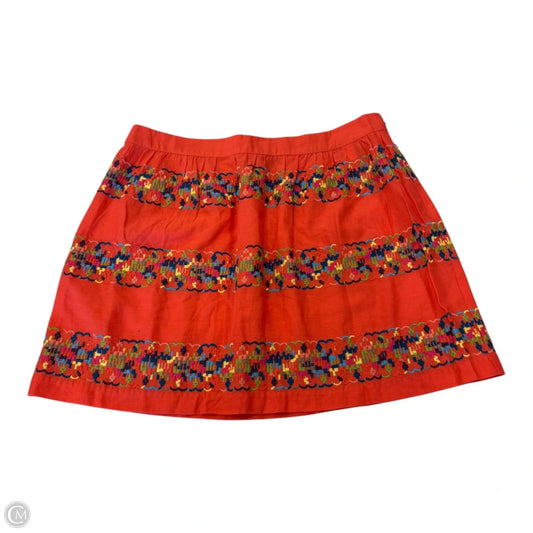 Skirt Mini & Short By Tommy Hilfiger In Orange, Size: 12